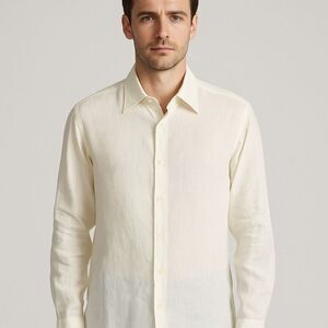 Yves Saint Laurent YSL Vintage Linen Button Down Shirt